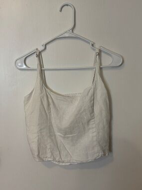 Abercrombie & Fitch White Textured Bucket Hat